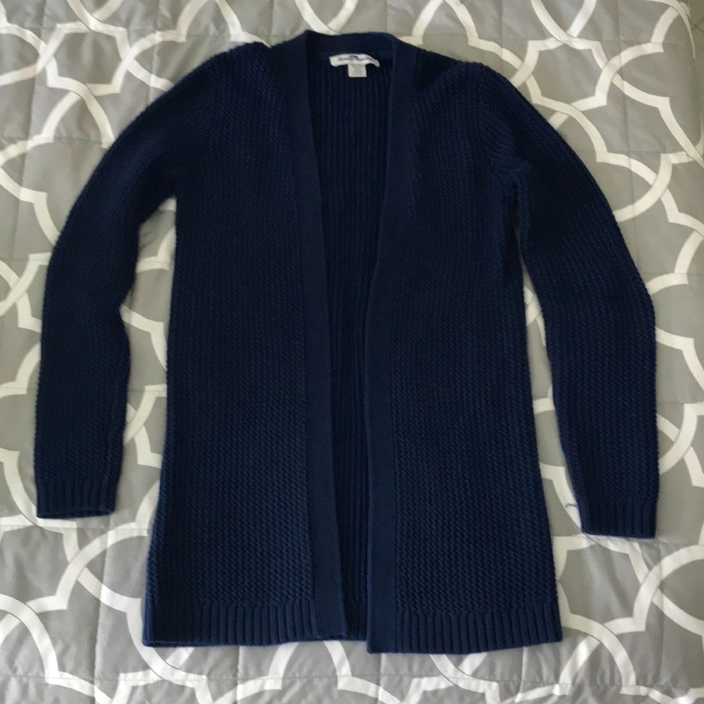 Tommy Bahama Isla Beach Cotton Cardigan TW416379 Navy Blue Size XS